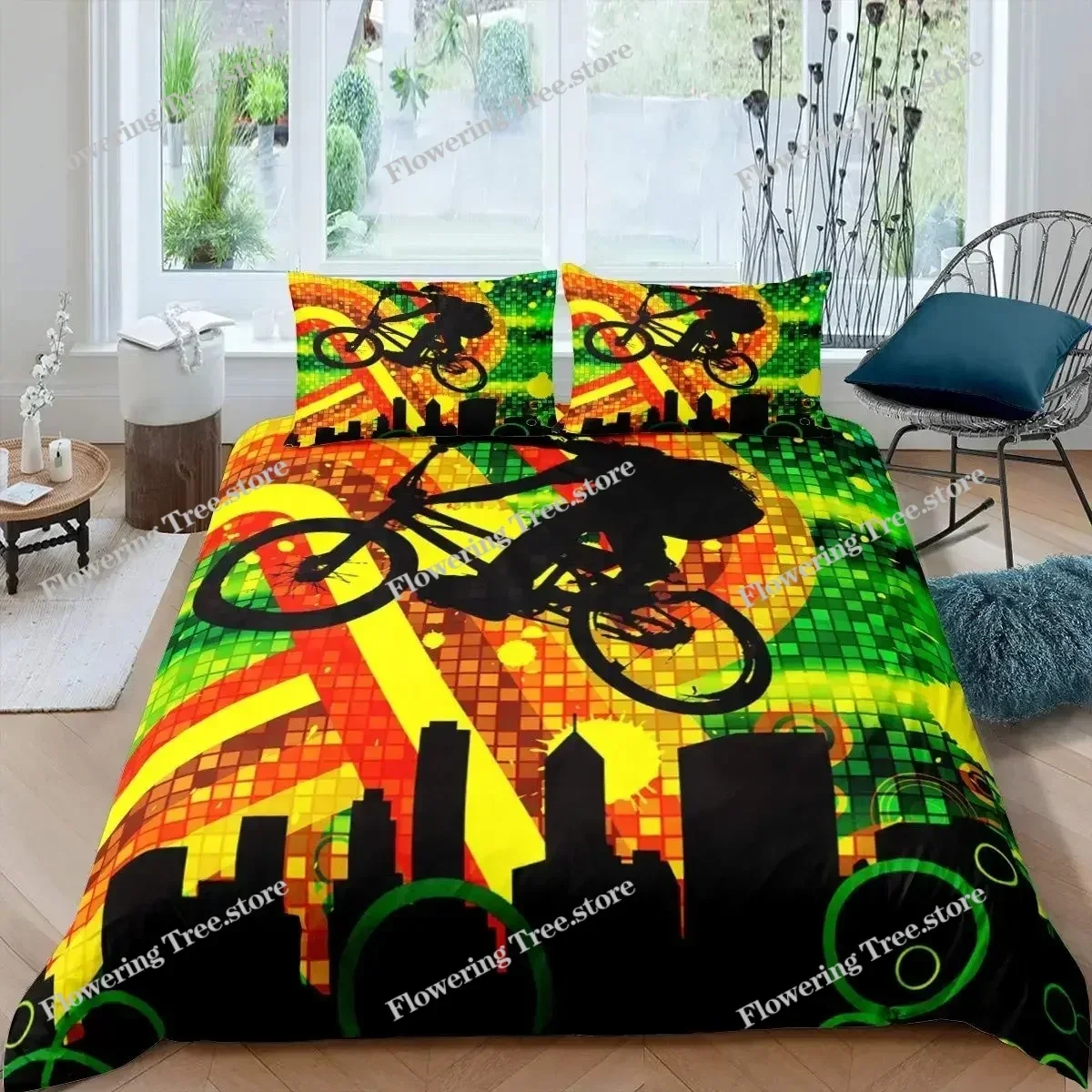 Mountain Biking Europe - Conjunto de Capa de Edredom para