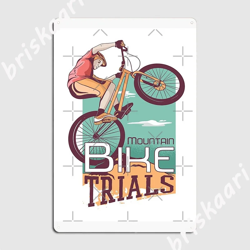 Pôster de placa de metal para  - Mountain Biking Europe avaliação e preço